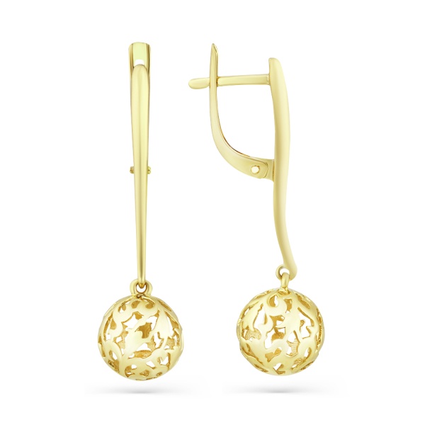 Серьги из желтого золота