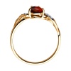 Кольцо из красного золота с гранатом и фианитами