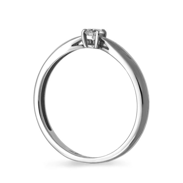 Кольцо из белого золота с бриллиантом