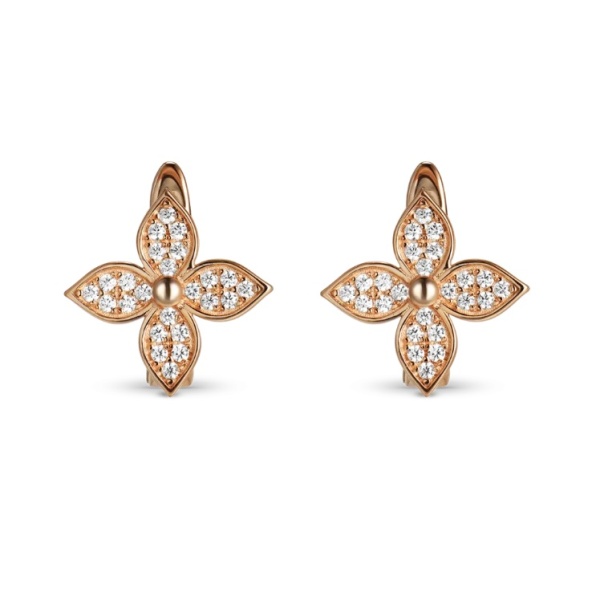 Серьги из позолоченного серебра с фианитами