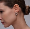 Серьги из серебра с фианитами «Сердце»