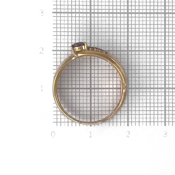 Подвеска из красного золота 585 пробы с раухтопазом и фианитами