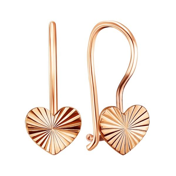 Серьги из красного золота