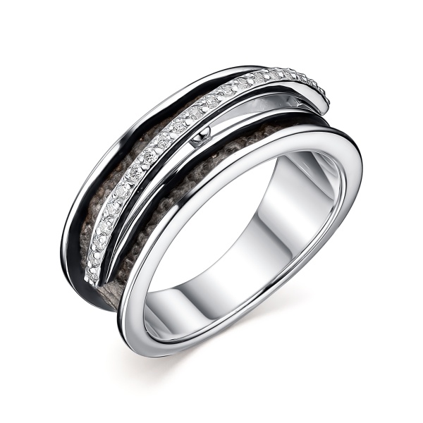 Кольцо из серебра с фианитами