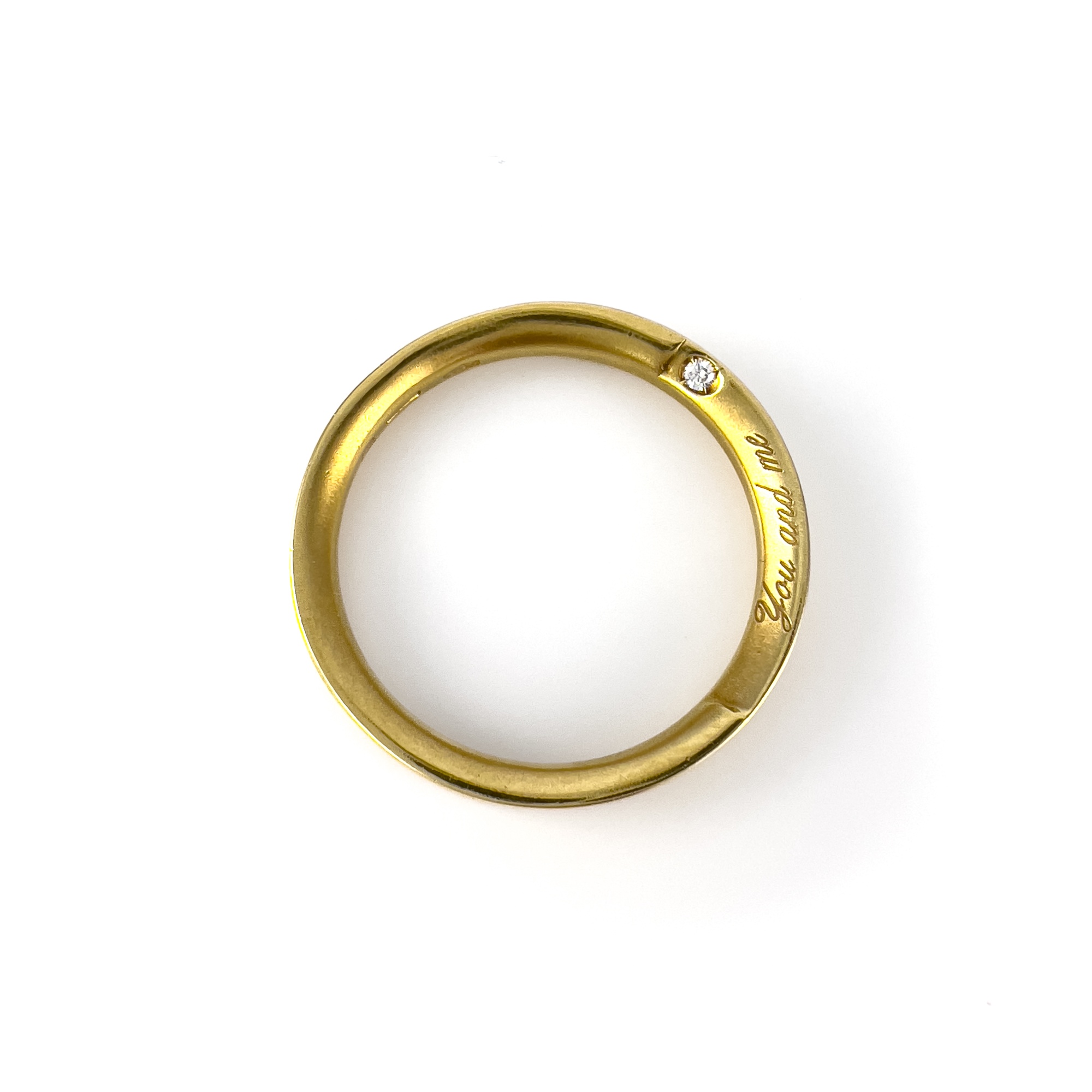 Кольцо из желтого золота с бриллиантом