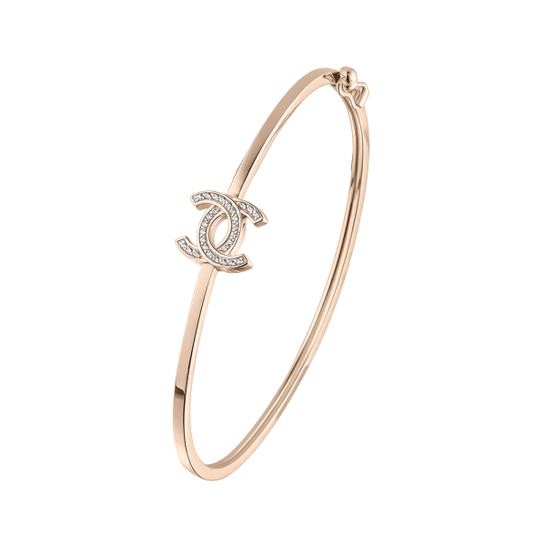 Браслет из красного золота с фианитами