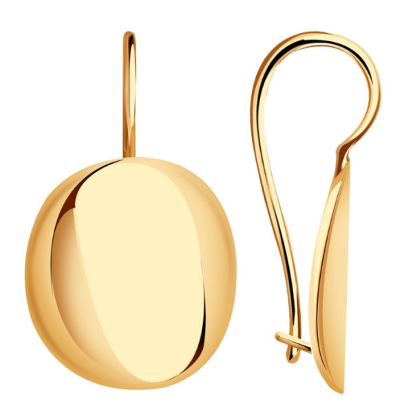 Серьги из красного золота