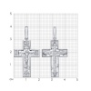 Крестик православный из белого золота