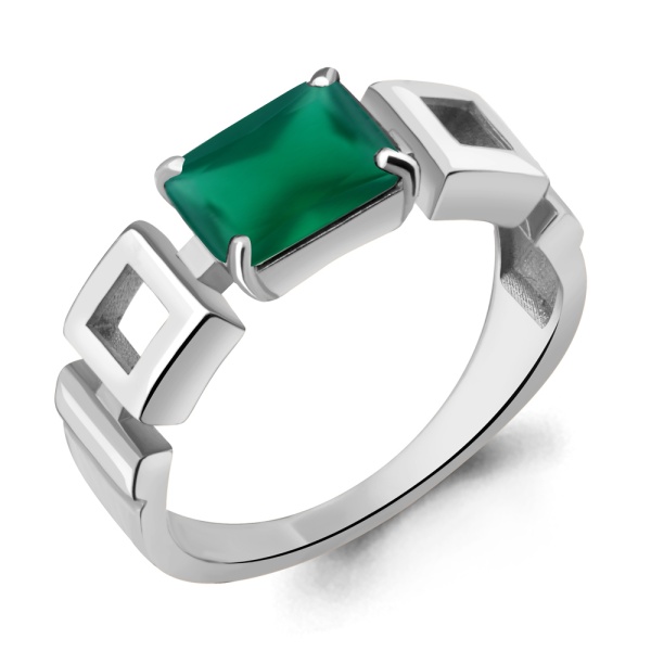 Кольцо из серебра с агатом