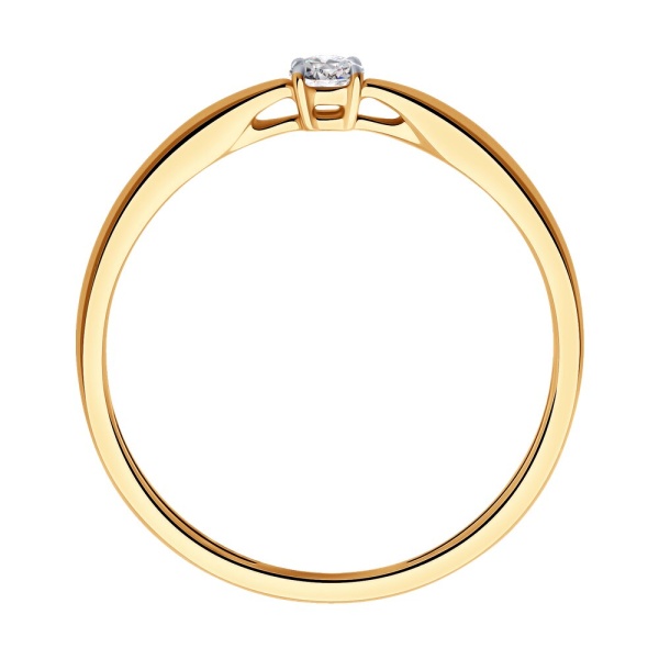 Кольцо из золота с бриллиантом