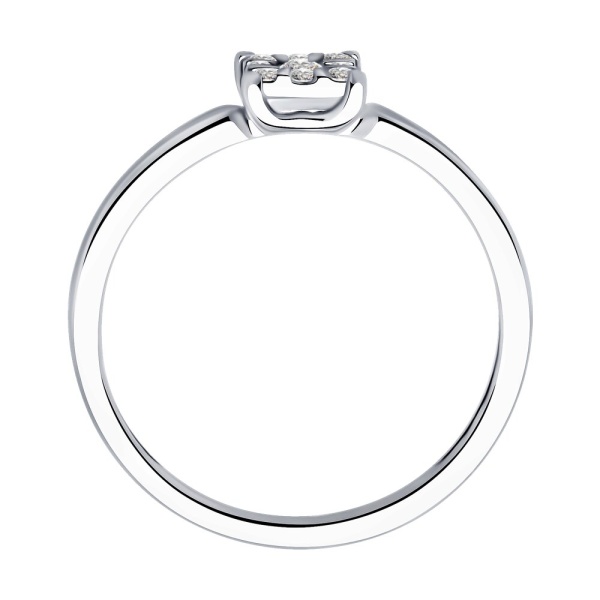 Кольцо из белого золота с бриллиантами