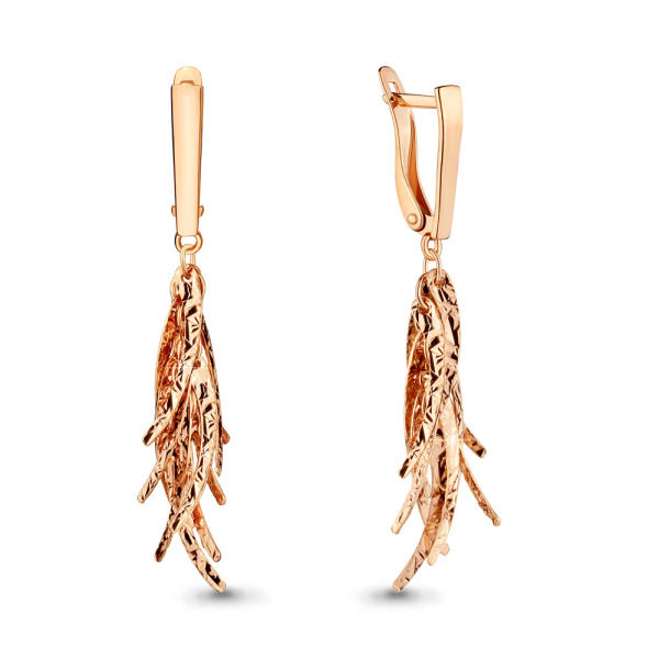 Серьги из красного золота