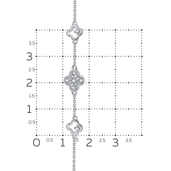 Браслет из белого золота с бриллиантами