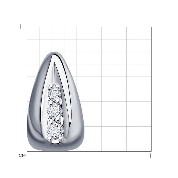 Подвеска из белого золота с бриллиантами