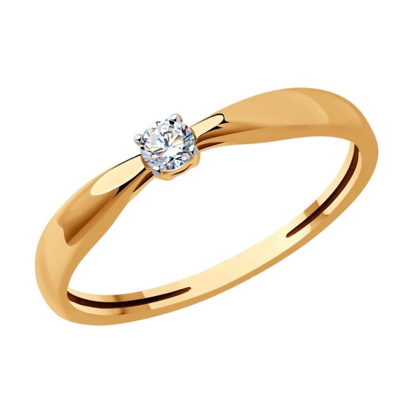 Кольцо из золота с бриллиантом