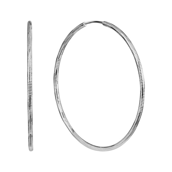 Серьги конго из серебра