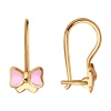 Серьги «Бантики» из красного золота 585 пробы с эмалью