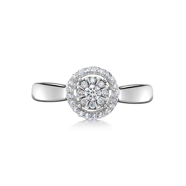 Кольцо из белого золота с бриллиантами