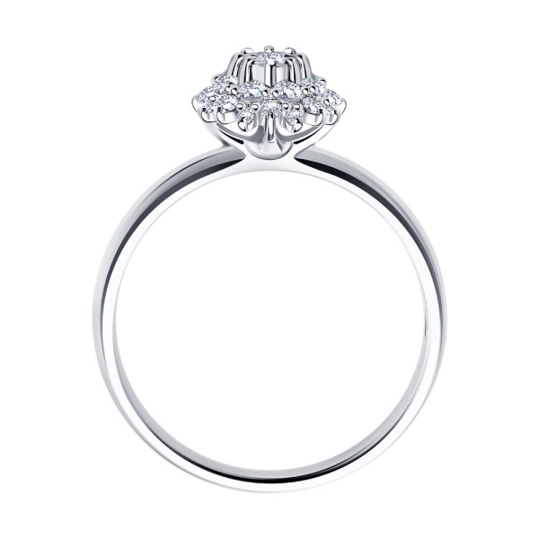 Кольцо из белого золота с бриллиантами