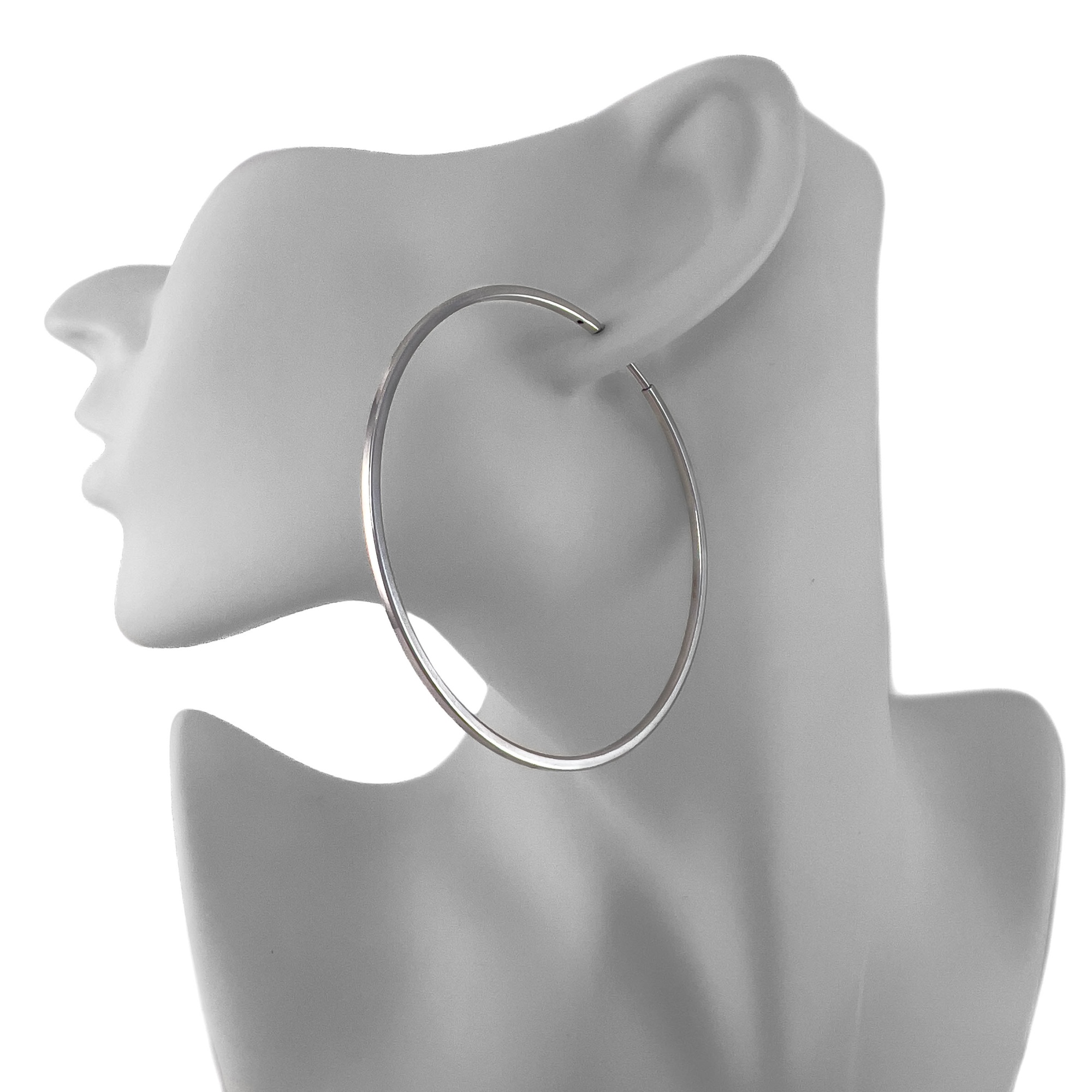 Серьги конго из серебра