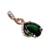 Подвеска из красного золота с турмалином и фианитами