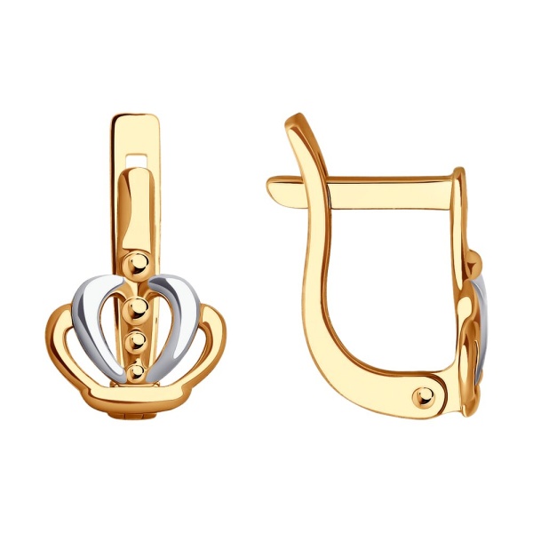 Серьги из красного золота 585 пробы