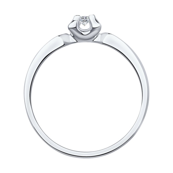 Кольцо из белого золота с бриллиантами