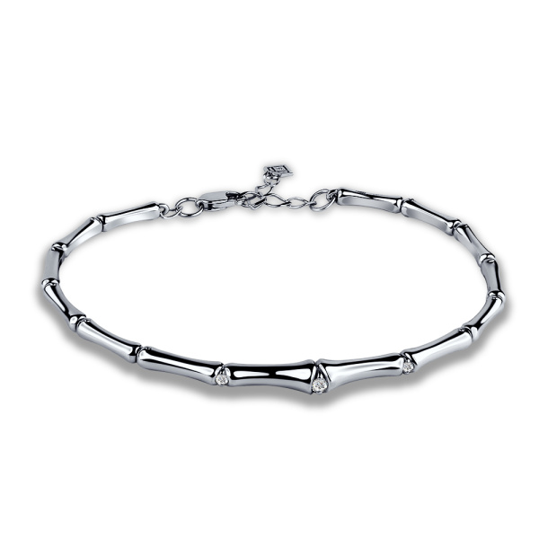 Браслет из серебра с фианитами