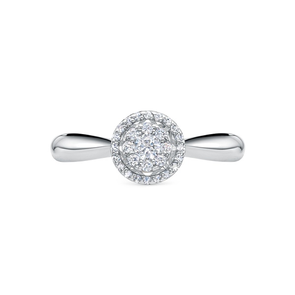 Кольцо из белого золота с бриллиантами