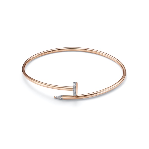 Браслет из красного золота с фианитами