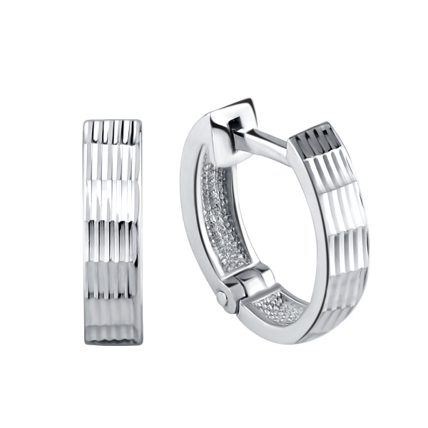 Серьги конго из серебра