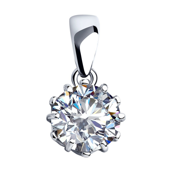 Подвеска из серебра с фианитом