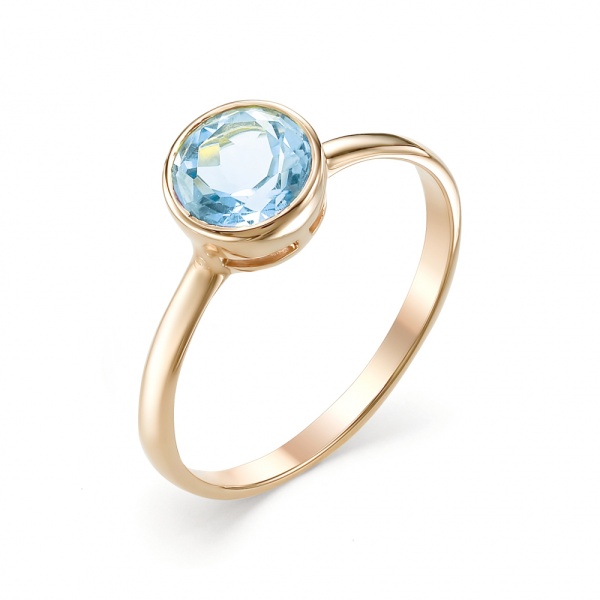 Кольцо из красного золота с топазом