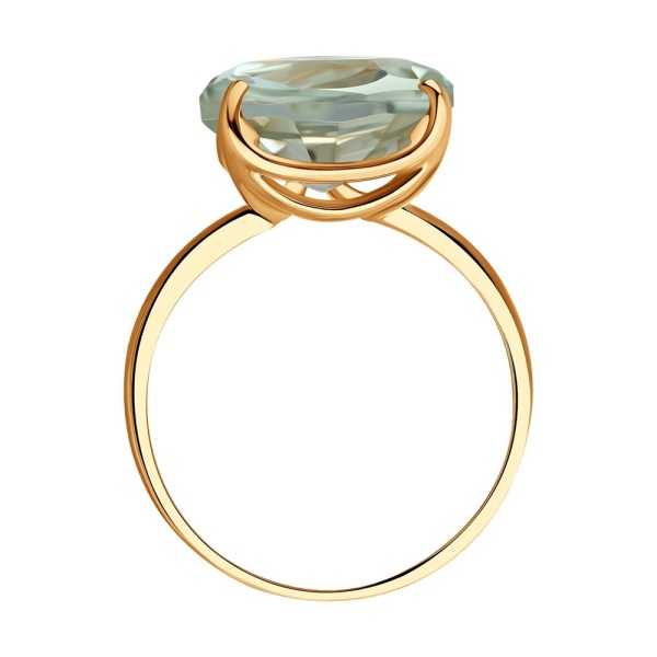 Кольцо из красного золота с аметистом