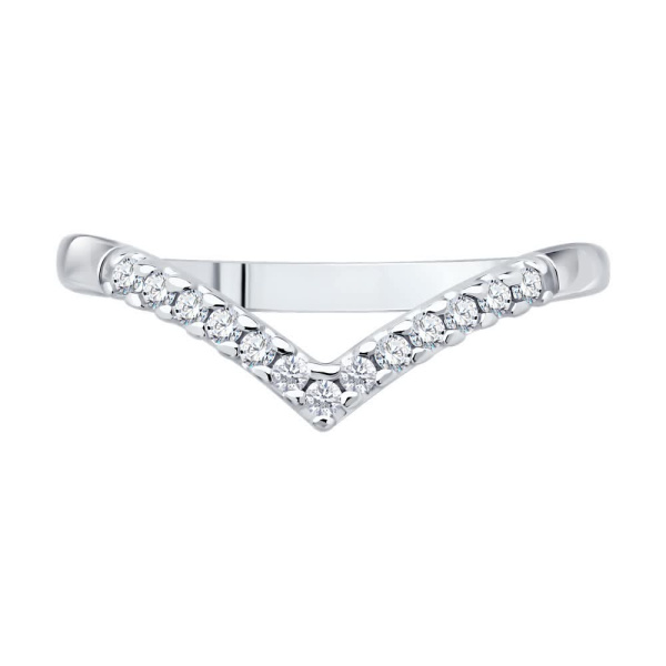 Кольцо из серебра с фианитами