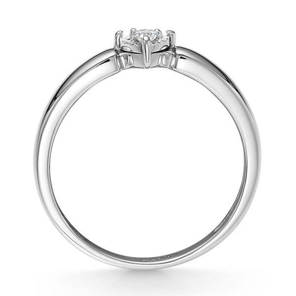 Кольцо из белого золота с бриллиантом