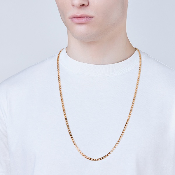 Цепь из красного золота 585, плетение «Ромб двойной»