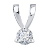 Подвеска из белого золота с бриллиантом