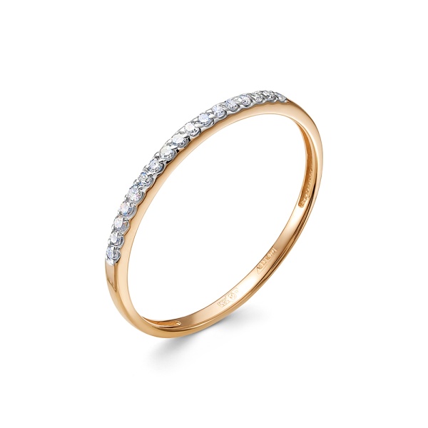 Кольцо из красного золота с бриллиантами