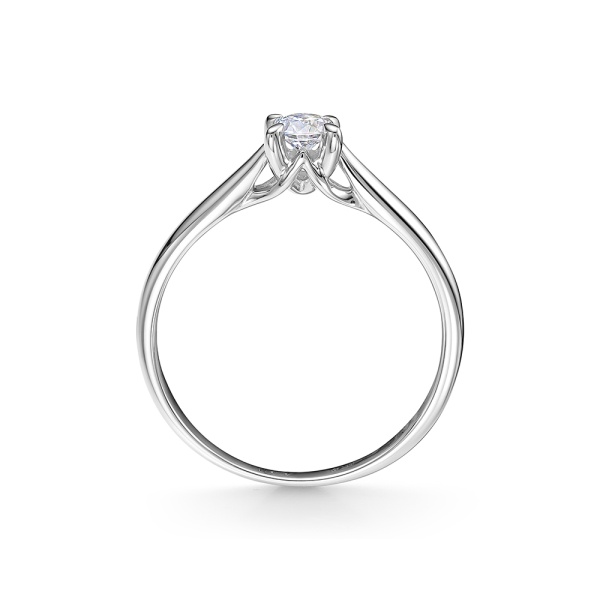 Кольцо из белого золота с бриллиантом