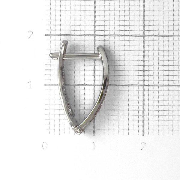 Серьги из белого золота с фианитами