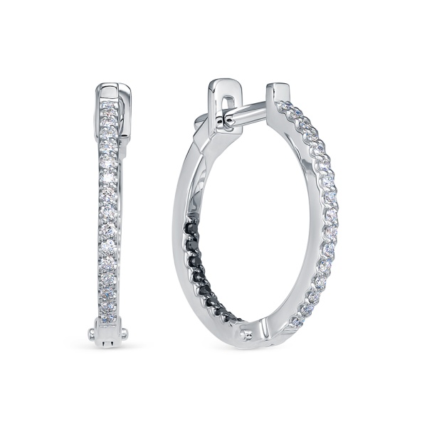 Серьги из белого золота с бриллиантами