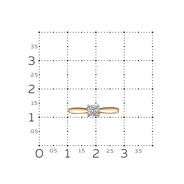 Кольцо из золота с бриллиантом