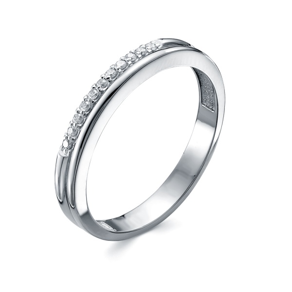 Кольцо из белого золота с бриллиантами