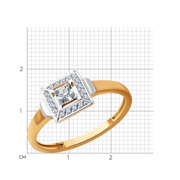 Кольцо из золота с бриллиантами