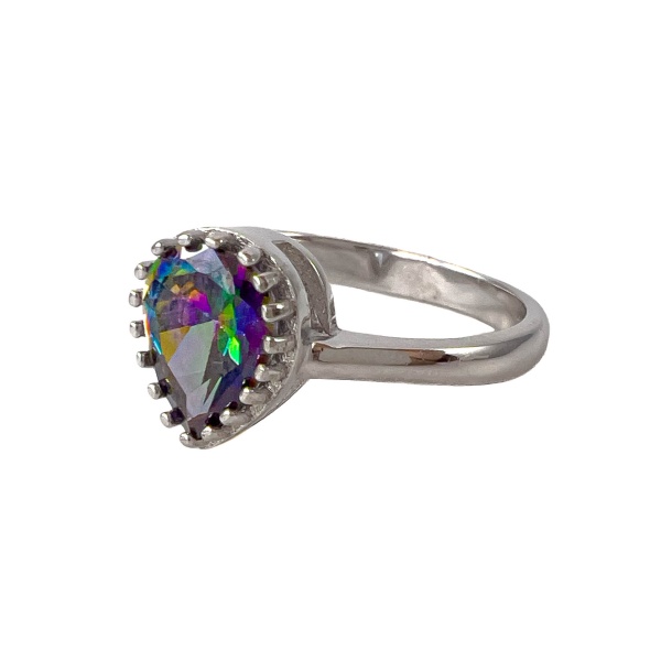 Кольцо из серебра с мистик топазом
