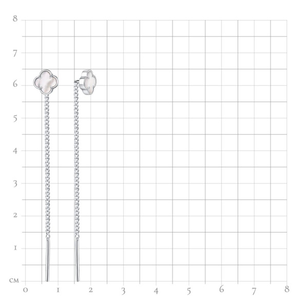 Серьги из серебра с перламутром