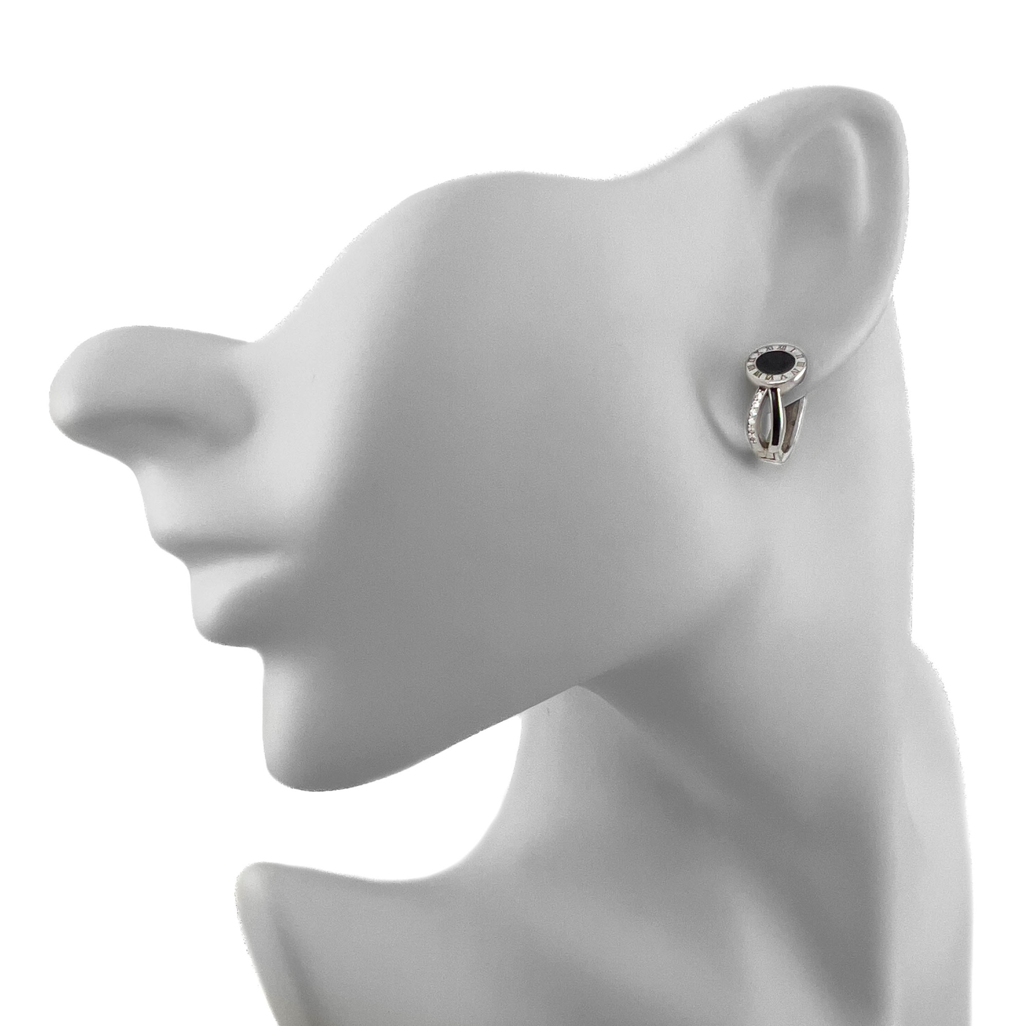 Серьги конго из серебра с цирконом и эмалью