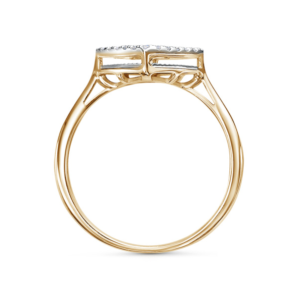 Кольцо из красного золота с бриллиантами