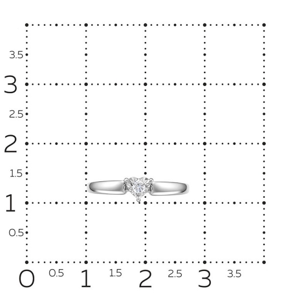 Кольцо из белого золота с бриллиантом